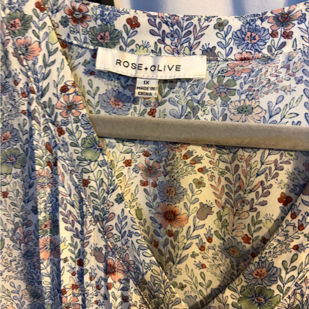 Rose & Olive Multicolor Floral Top